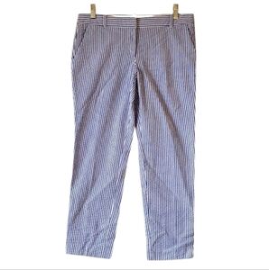 J. Crew Striped Capri Pants‎ Cotton Pockets Size 4 Women Pre-owned